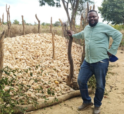 Giving out free maize 